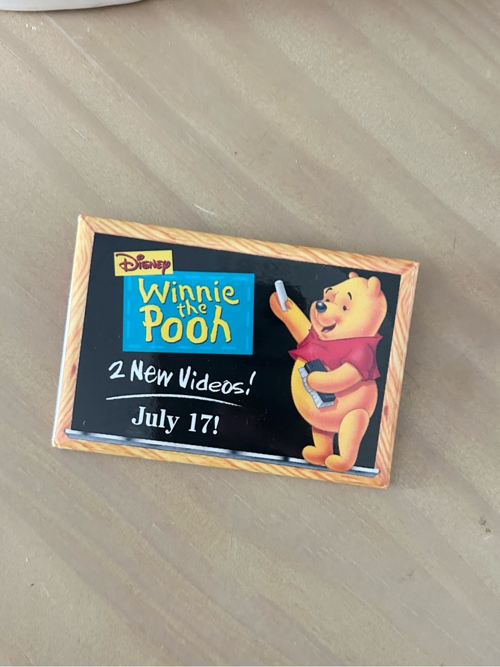 Vintage Disney Winnie the Pooh Promo Pin New Video Releases July 17